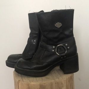 Vintage Harley Davidson Motorcycle Boots